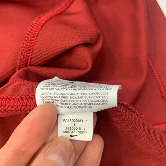 Nike Golf Shirt Men L Red Tour Performance Lightweight Short Sleeve Dri Fit Polo - Picture 8 of 12